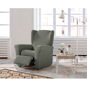 Funda De Sillon Relax Elástica Adaptable Beta, 1 Plaza - 70 - 110 Cm.  Verde Estoralis