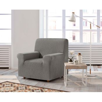 Funda De Sillon Orejero Elástica Adaptable Beta, 1 Plaza - 70 - 110 Cm.  Gris Estoralis con Ofertas en Carrefour