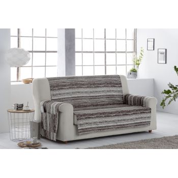 Funda De Sofá Practica, Salva Sofa Jana, 2 Plazas 110 X 220 Cm.  Marrón Estoralis