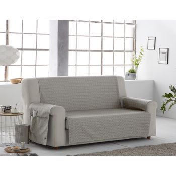 Funda De Sofá Practica, Salva Sofa Luna, 2 Plazas 110 X 220 Cm.  Marron Estoralis