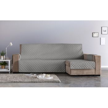 Funda Chaiselongue Acolchada Con Hilo Reversible 240 Brazo Derecho Eden  Taupe Estoralis