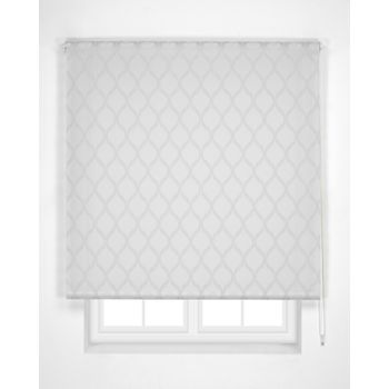 Estor Enrollable Transucido Davos,  130 X 250 Cm. Blanco/gris Estoralis