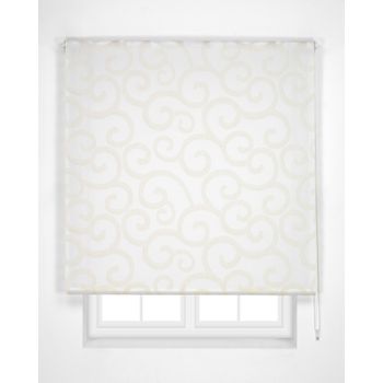 Estor Enrollable Transucido Ornella, 170 X 250 Cm. Blanco/beige Estoralis