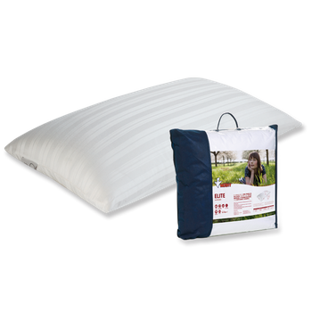 Almohada Élite Con Doble Funda Blanca Fibra Ergotex Multicapas Cama Habitación Dormitorio Descanso 70 Cm