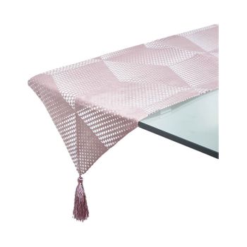 Camino 33*180 Rosa Print Geometrico Plateado Bijou