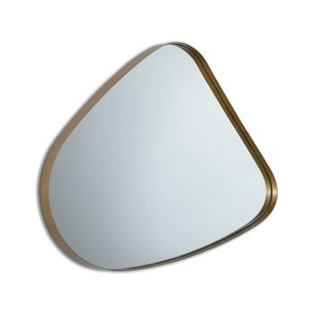 Espejo Forma 55cm4 Semicirculo Metal Dorado Filomena
