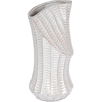 Jarron 28cm Blanco Ceramica Creta