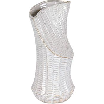 Jarron 39cm Blanco Ceramica Creta