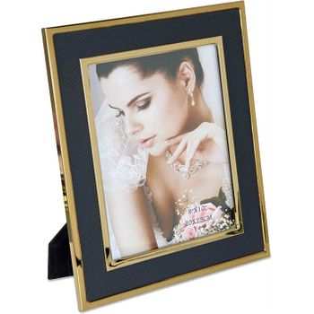 Portafoto 20*25 Pu Negro Serpiente Metal Dorado Sintra