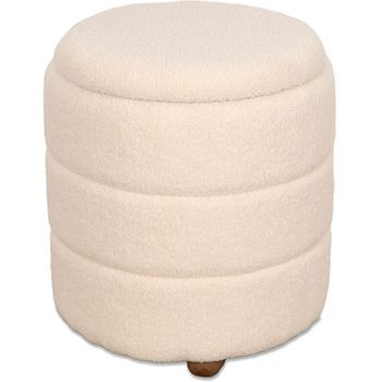 Otomano puff almacenaje con tapa extraíble HOMCOM 71x51.5x42 cm  beige_838-173BG