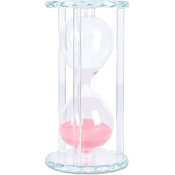 Reloj De Arena De Cristal Arena Fucsia Sandy