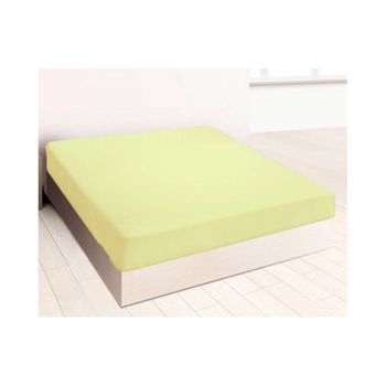 Sábana Bajera Ajustable Algodón/poliéster Burrito Blanco 105cm Amarillo