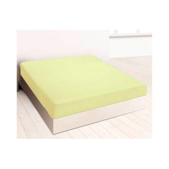 Sábana Bajera Ajustable Algodón/poliéster Burrito Blanco 90cm Amarillo