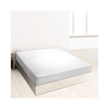 Sábana Bajera Ajustable Algodón/poliéster Burrito Blanco 105cm Blanco