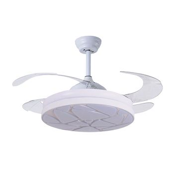 Ventilador De Techo Marte Bel Air 72w Aspas Retráctiles Mando A Distancia Blanco Ø108 Cm