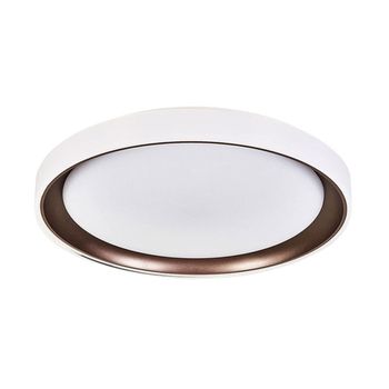 Plafón Kigali Bel Air 72w Luz Led 6480 Lm Con Mando Regulador Blanco/marrón Ø50x7 Cm