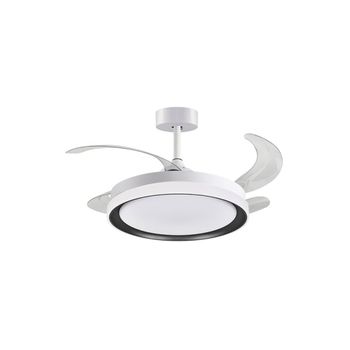 Ventilador De Techo Kigali Mini Bel Air 48w 4 Aspas Retráctiles Blanco/negro Ø91 Cm