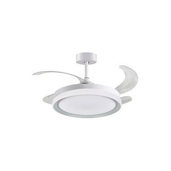 Ventilador De Techo Kigali Mini Bel Air 48w 4 Aspas Retráctiles Blanco/plata Ø91 Cm