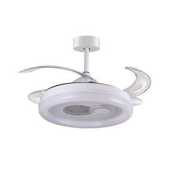 Ventilador De Techo Hermes Bel Air 108w 4 Aspas Retráctiles Mando A Distancia Blanco Ø108 Cm