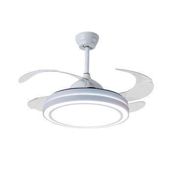 Ventilador De Techo Quebec Bel Air 72w 4 Aspas Retráctiles Mando A Distancia Blanco Ø108 Cm