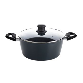 Cazuela Baja Inducción 24cm, Tapa De Cristal, Antiadherente Ecológico Sin  Pfoa Aluminio Fundido Negro Wecook Ecostone con Ofertas en Carrefour