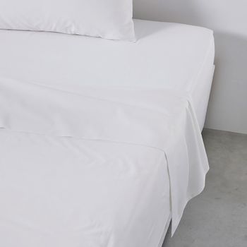 Compra online Juego de Sábanas para cama de 135 cm de algodón 100% en  calidad Percal. Fabricado en Portugal por Lasa Home. Máxima calidad y  suavidad. Color Blanco — WonderfulHome Shop