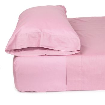 Funda De Almohada Poliéster-algodón En Colores Lisos.90 (45x110cm) Rosa