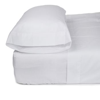 Funda De Almohada Poliéster-algodón En Colores Lisos.90 (45x110cm) Blanco