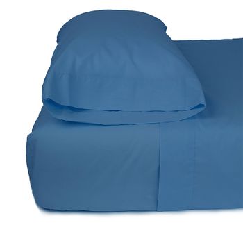 Funda De Almohada Poliéster-algodón En Colores Lisos. 150(45x170cm) Azul Cobalto