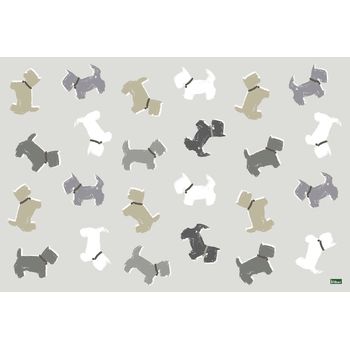 Vilber Mascotas, Mantel-tapete Comedero/bebedero - Dogs Color 01 (45,6 X 30,5 X 0,2 Cm)