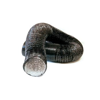 Tubo Flexible Aluminio Pvc Negro Para Ventilacion Y Climatizacion Negro Ø100 Negro Ø100