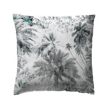 Funda De Cojín Palm Tree Grey 65x65 Algodón 200 Hilos