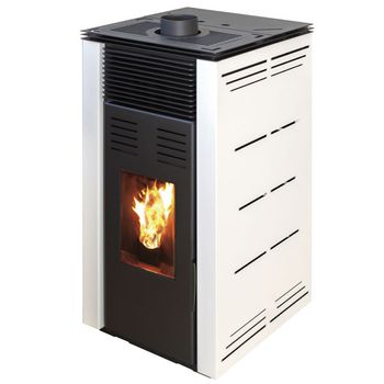 Estufa De Pellet Joima Natur Style 8 Kw Blanco