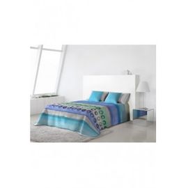 Vipalia - Juego De Sábanas Lisas 3 Piezas 50% Algodón - 50% Poliester.  Modelo Rainbow Cama 135 Cm, Color Azul con Ofertas en Carrefour