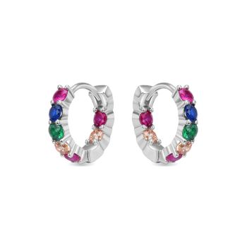 Pendientes Luxenter De Plata De Ley 925 Con Circonita Multicolor Acabados En Rodio - Yarek