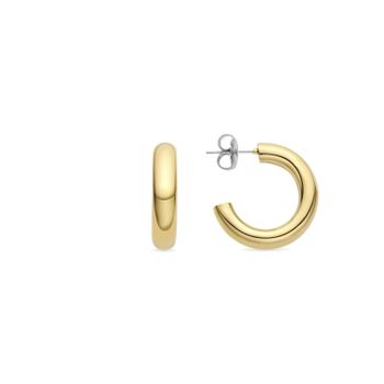 Pendientes Luxenter Shiwa Acabado En Baño De Oro Amarillo De 18k