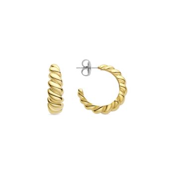 Pendientes Luxenter Intia Acabado En Baã±o De Oro Amarillo De 18k