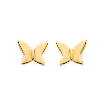 Pendientes Luxenter De Plata De Ley 925 Acabados En Oro Amarillo De 18k - Mariposa