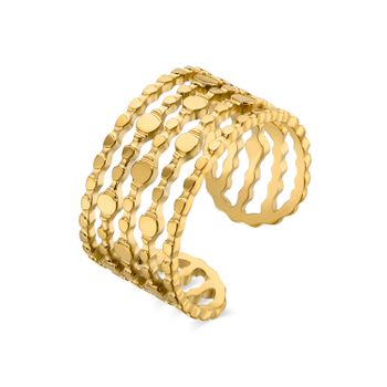 Anillo Luxenter Zaie Acabado Oro 18k