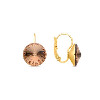 Pendientes Luxenter Kimji Acabados En Oro Amarillo 18k