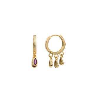 Pendientes Luxenter Atzul Acabados En Oro 18k