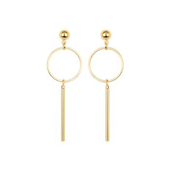 Pendientes Luxenter Coion Acabado En Oro Amarillo De 18 Kts