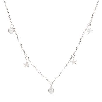 Collar Luxenter De Plata De Ley 925 Con Circonita Brillante Acabado En Rodio - Estrella