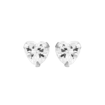 Pendientes Luxenter Essential De Plata De Ley 925 Y Circonita Brillante Con Acabado En Baño De Rodio