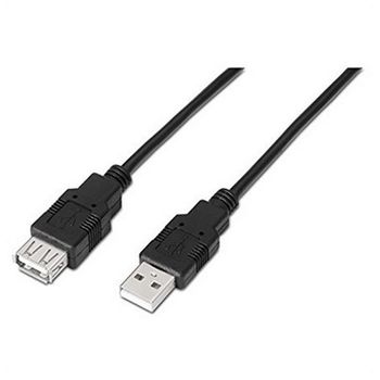 Cable Alargador Nanocable 10.01.0203-bk 1,8 M Usb Macho Hembra Negro