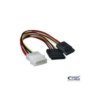 Cable Sata Alimentacion 5.25p(molex 4pin)/m-2xsata/h 20 Cm Nanocable 10.19.0101