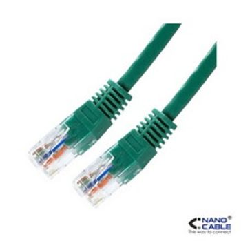 Cable Red Latiguillo Rj45 Cat.5e Utp Awg24 Verde 0.5 M Nanocable 10.20.0100-gr