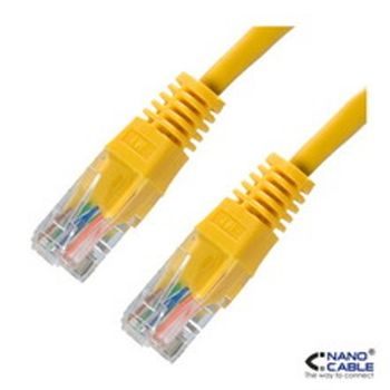 Cable Red Latiguillo Rj45 Cat.5e Utp Awg24 Amarillo 0.5 M Nanocable 10.20.0100-y