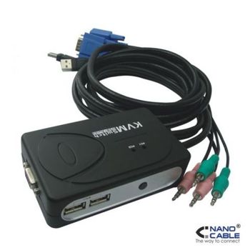 Data Switch Automatico Nanocable 2pc 1u Kvm Usb Cable Inc. 10.12.0001