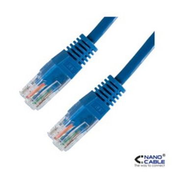 Cable Red Latiguillo Rj45 Cat.5e Utp Awg24 Azul 10 M Nanocable 10.20.0110-bl